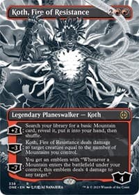 Koth, Fire of Resistance (Borderless) - Phyrexia: All Will Be One - Magic: The Gathering card