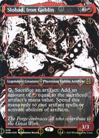 Slobad, Iron Goblin (Showcase) (Step-and-Compleat Foil) - Phyrexia: All Will Be One - Magic: The Gathering card