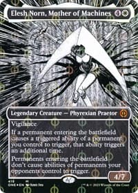 Elesh Norn, Mother of Machines (Borderless) (Step-and-Compleat Foil) - Phyrexia: All Will Be One - Magic: The Gathering card