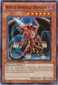 White-Horned Dragon - Gold Series 4: Pyramids Edition - YuGiOh card