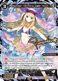 Remember//Memoria, Code: Heart (SRP) - Welcome Back Diva -selector- - WIXOSS card