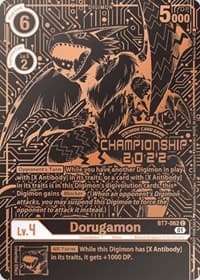 Dorugamon (2022 Championship Finals 3rd Place) - Next Adventure - Digimon Card Game card
