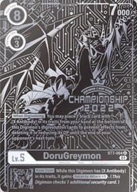 DoruGreymon (2022 Championship Finals 2nd Place) - Next Adventure - Digimon Card Game card