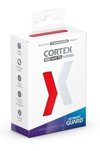 Cortex Sleeves Standard Size - Matte Red (100ct.) - Ultimate Guard Card Sleeves - Card Sleeves card