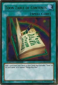 Toon Table of Contents - Gold Series 4: Pyramids Edition - YuGiOh card