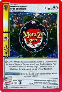 MetaZoo Holiday Logo Ornament (First Edition) - Holiday Promos - MetaZoo card