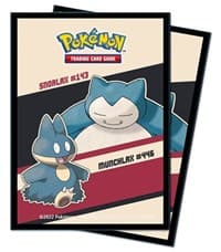 Snorlax and Munchlax Standard Deck Protector Sleeves for Pokemon (65-Pack) - Ultra Pro Card Sleeves - Card Sleeves card