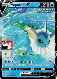 Vaporeon V - SWSH150 - Prize Pack Series Cards - Pokemon card