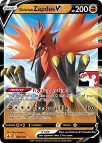 Galarian Zapdos V - Prize Pack Series Cards - Pokemon card