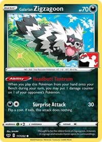 Galarian Zigzagoon - Prize Pack Series Cards - Pokemon card