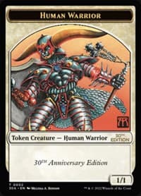 Human Warrior Token - 30th Anniversary Edition - Magic: The Gathering card