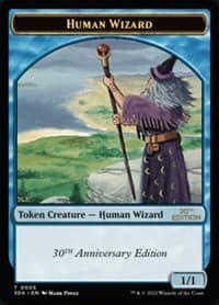 Human Wizard Token - 30th Anniversary Edition - Magic: The Gathering card