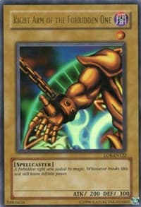 Right Arm of the Forbidden One - Legend of Blue Eyes White Dragon (Worldwide English) - YuGiOh card