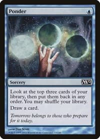 Ponder - Magic 2012 (M12) - Magic: The Gathering card