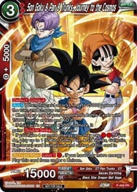 Son Goku & Pan & Trunks, Journey to the Cosmos (Z03 Dash Pack) - Promotion Cards - Dragon Ball Super: Masters card