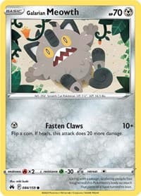 Galarian Meowth - SWSH: Crown Zenith - Pokemon card