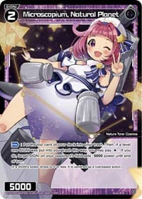 Microscopium, Natural Planet (Parallel Foil) - Welcome Back Diva -selector- - WIXOSS card