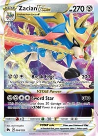 Zacian VSTAR - SWSH: Crown Zenith - Pokemon card