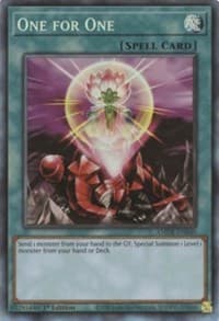 One for One (CR) - Amazing Defenders - YuGiOh card