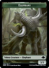Elephant // Cat (003) Double-Sided Token - Dominaria Remastered - Magic: The Gathering card