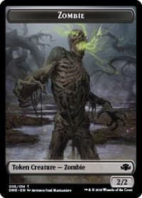 Zombie // Cat (008) Double-Sided Token - Dominaria Remastered - Magic: The Gathering card