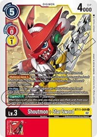 Shoutmon + Star Sword - Dimensional Phase - Digimon Card Game card