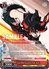 Scissor Blade Decapitation Mode, Ryuko - KILL la KILL Power Up Set - Weiss Schwarz card