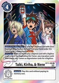 Taiki, Kiriha, & Nene - Dimensional Phase - Digimon Card Game card