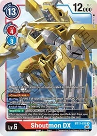 Shoutmon DX - Dimensional Phase - Digimon Card Game card