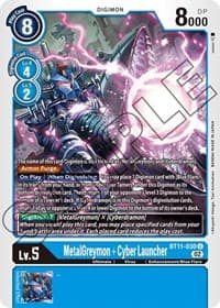 MetalGreymon + Cyber Launcher - Dimensional Phase - Digimon Card Game card