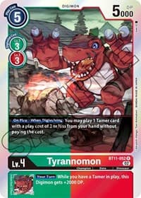 Tyrannomon - Dimensional Phase - Digimon Card Game card