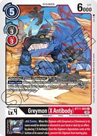 Greymon (X Antibody) - Dimensional Phase - Digimon Card Game card