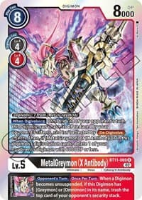 MetalGreymon (X Antibody) - Dimensional Phase - Digimon Card Game card