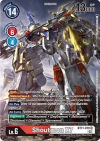 Shoutmon X7 (Alternate Art) - Dimensional Phase - Digimon Card Game card