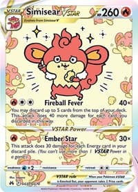 Simisear VSTAR - SWSH: Crown Zenith: Galarian Gallery - Pokemon card