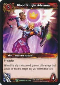 Blood Knight Adrenna - Twilight of the Dragons - WoW card