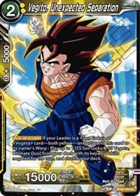Vegito, Unexpected Separation - Power Absorbed - Dragon Ball Super: Masters card