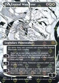The Eternal Wanderer (Borderless) (Step-and-Compleat Foil) - Phyrexia: All Will Be One - Magic: The Gathering card