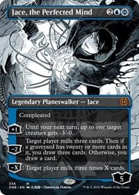 Jace, the Perfected Mind (Borderless) - Phyrexia: All Will Be One - Magic: The Gathering card