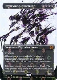 Phyrexian Obliterator (Showcase) (Step-and-Compleat Foil) - Phyrexia: All Will Be One - Magic: The Gathering card