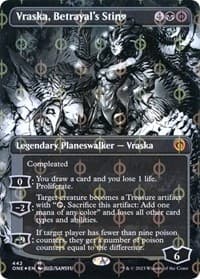 Vraska, Betrayal's Sting (Borderless) (Step-and-Compleat Foil) - Phyrexia: All Will Be One - Magic: The Gathering card