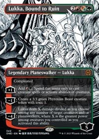 Lukka, Bound to Ruin (Borderless) - Phyrexia: All Will Be One - Magic: The Gathering card