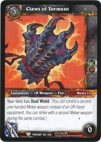 Claws of Torment - Twilight of the Dragons - WoW card