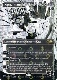 Kaya, Intangible Slayer (Borderless) (Step-and-Compleat Foil) - Phyrexia: All Will Be One - Magic: The Gathering card