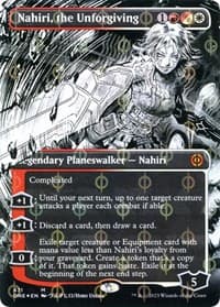 Nahiri, the Unforgiving (Borderless) (Step-and-Compleat Foil) - Phyrexia: All Will Be One - Magic: The Gathering card