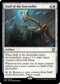 Staff of the Storyteller - Commander: Phyrexia: All Will Be One - Magic: The Gathering card