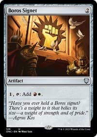 Boros Signet - Commander: Phyrexia: All Will Be One - Magic: The Gathering card