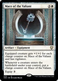 Mace of the Valiant - Commander: Phyrexia: All Will Be One - Magic: The Gathering card