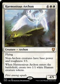 Harmonious Archon - Commander: Phyrexia: All Will Be One - Magic: The Gathering card