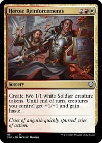 Heroic Reinforcements - Commander: Phyrexia: All Will Be One - Magic: The Gathering card